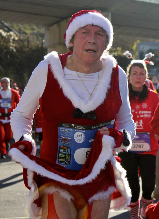 Yikes! I got flashed by Mrs. Clause.