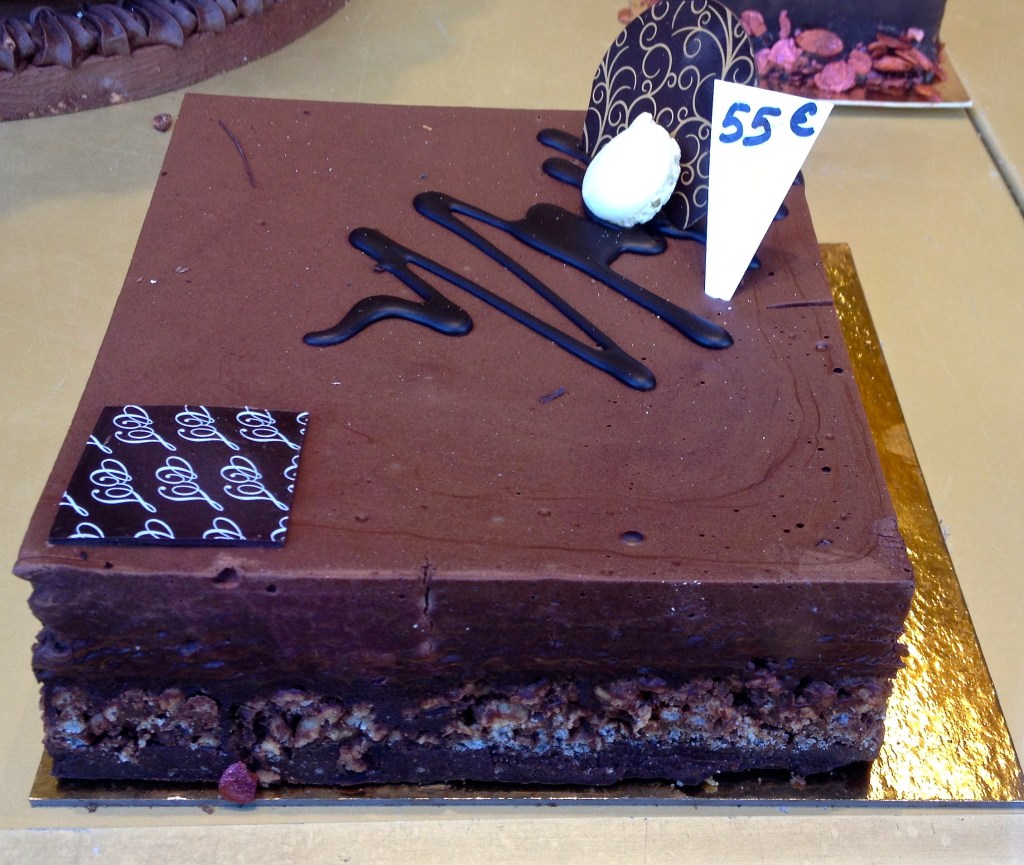 …a much smaller, and far more expensive and delicious gâteau au chocolat (55€-$75), one could only afford for a true celebration...