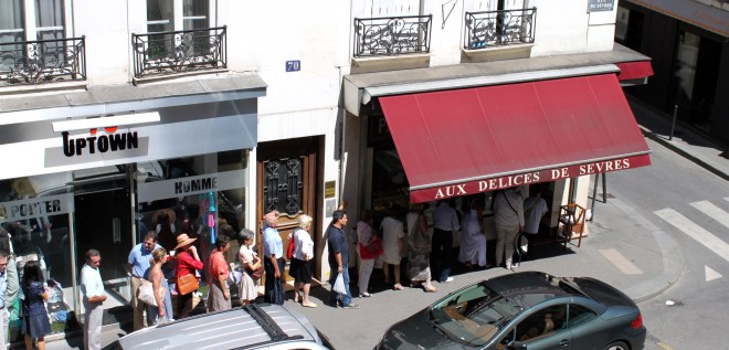 …lining up for a baguette...